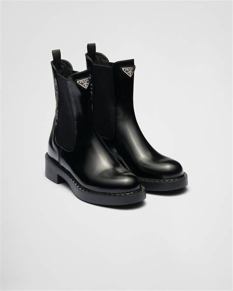 prada boots green leather cover|prada lug sole chelsea.